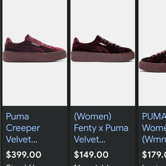 Puma Women's Rich Red Velvet Sneakers - Picture 5 of 5